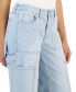 Фото #7 товара Juniors' Wide-Leg Cargo Jeans