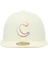 Фото #3 товара Men's White Clemson Tigers Chrome Color Dim 59FIFTY Fitted Hat