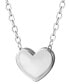 ფოტო #3 პროდუქტის Polished Heart 18" Pendant Necklace in 18k Gold-Plated Sterling Silver, Created for Macy's
