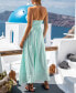 ფოტო #2 პროდუქტის Women's Seafoam Smocked Tube Maxi Beach Dress