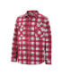 Men's Red, White Fresno State Bulldogs Ellis Plaid Full-Snap Shirt Jacket