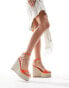 Фото #1 товара Public Desire Naya wedge espadrille with anklet charms in orange