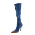 Фото #7 товара Diesel D-Venus KBT Y02917-P4734-T6019 Womens Blue Canvas Knee High Boots