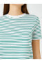 Фото #44 товара Футболка Koton Striped Tee YNeck Short Sleeve