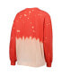 ფოტო #3 პროდუქტის Women's Red Distressed Georgia Bulldogs Twice As Nice Faded Dip-Dye Pullover Long Sleeve Top