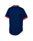 Фото #4 товара Men's Navy Boston Red Sox Big and Tall Cooperstown Collection Mesh Wordmark V-Neck Jersey