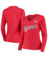 ფოტო #1 პროდუქტის Women's Red Washington Nationals Post Season Long Sleeve T-shirt