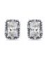 Cubic Zirconia Bead Frame Stud Earrings in 18k Gold-Plated Sterling Silver, Created for Macy's