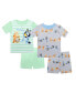 Toddler Boys Short Pajama Set, 4 Pc