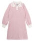 Toddler & Little Girls Collared Fit and Flare Sweater Dress