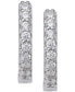 ფოტო #3 პროდუქტის Extra-Small Cubic Zirconia Huggie Hoop Earrings in Sterling Silver, 0.4", Created for Macy's