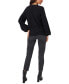 ფოტო #7 პროდუქტის Women's Rib-Knit Bubble Sleeve Long Sleeve Sweater