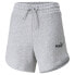 Puma Essentials 5 Inch High Waist Shorts Womens Grey Casual Athletic Bottoms 848