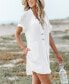 Фото #1 товара Women's Collared Front Button Cover-Up