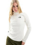 Фото #3 товара The North Face Glacier 1/4 zip logo fleece in off white