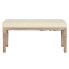 Bench Home ESPRIT White Natural Polyester Rubber wood 100 x 38 x 43 cm