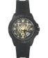 ფოტო #1 პროდუქტის Men's Touchdown Black Silicone Strap Watch 44mm