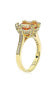 ფოტო #3 პროდუქტის Suzy Levian Sterling Silver Cubic Zirconia Orange Cocktail Ring