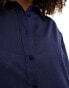 Stradivarius beach shirt in navy M - фото #8