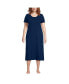 ფოტო #1 პროდუქტის Plus Size Cotton Short Sleeve Midcalf Nightgown