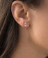 Lab-Grown Blue Spinel (1/8 ct. t.w.) & Cubic Zirconia Evil Eye Stud Earrings in 14k Gold-Plated Sterling Silver