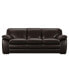 Фото #1 товара Zanna 91" Genuine Leather with Wood Legs in Contemporary Sofa