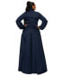 Фото #2 товара Plus Size Bella Donna Dress with Ribbon and Bishop Sleeves