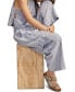 Фото #4 товара Women's Drawstring Linen-Blend Cargo Pants