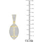 ფოტო #2 პროდუქტის Men's Diamond Football Pendant (1/4 ct. t.w.) in 10k Gold
