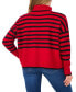 Фото #2 товара Women's Striped Turtleneck Sweater