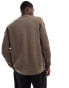 Фото #4 товара Selected Homme zip thru knitted long sleeve polo shirt in tan