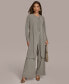 Donna Karan Women's Tie Waist Long Cardigan Heather Iron, XS - фото #4