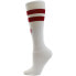 ASICS Old School Striped Knee High Socks Womens White Athletic ZK1103-0123