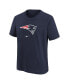 Фото #2 товара Preschool Boys and Girls Navy New England Patriots Team Wordmark T-shirt