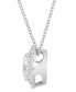 Фото #3 товара Badgley Mischka lab Grown Diamond Halo 18" Pendant Necklace (1-1/5 ct. t.w.) in 14k White Gold