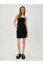 Фото #2 товара Mini Elbise Askılı Pencere Detaylı Fitilli Pamuklu Fiyonk Detaylı