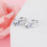 Gentle silver earrings with clear zircons E0000673, E0000674