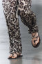 Zw collection ramie animal print trousers