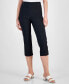 ფოტო #4 პროდუქტის Women's Rivet-Trim Denim Capri Pants, Created for Macy's