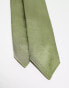 Фото #1 товара Six Stories satin tie in moss green