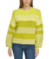 Фото #1 товара Women's Striped Side-Zip Blouson-Sleeve Sweater