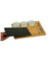 Фото #5 товара Deluxe Bamboo, Slate Cheese Board, 3 Bowls, Multifunction Knife