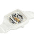 ფოტო #2 პროდუქტის Unisex Swiss Automatic True Square Skeleton White High-Tech Ceramic Bracelet Watch 38mm
