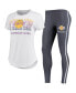 Фото #1 товара Women's White, Charcoal Los Angeles Lakers Sonata T-shirt and Leggings Set