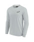 Фото #3 товара Men's and Women's Gray Philadelphia Eagles Super Soft Long Sleeve T-shirt