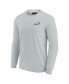 Men's and Women's Gray Philadelphia Eagles Super Soft Long Sleeve T-shirt Серый, XL - фото #3