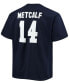 Фото #2 товара Men's Big and Tall DK Metcalf College Navy Seattle Seahawks Player Name Number T-shirt