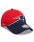 ფოტო #2 პროდუქტის Men's Red, Navy New England Patriots 2023 Sideline 9FORTY Adjustable Hat