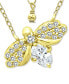 Giani Bernini cubic Zirconia Bee 16" Pendant Necklace in 18k Gold-Plated Sterling Silver, Created for Macy's