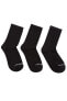 U 3 Pack Crew Cut Unisex Siyah Günlük Stil Çorap S212283-001